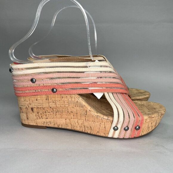 Lucky Brand Mykayla Sandals Women's Size 10 Wedge Platform Open Toe Heeled Shoes - Picture 1 of 12